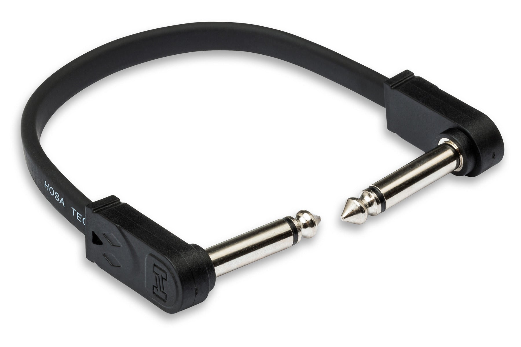 HOSA Flat Right-Angle Guitar Patch Cable Molded Low-profile Right-angle to Same