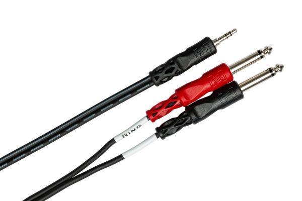 HOSA Stereo Breakout 3.5 mm TRS to Dual 1/4 in TS