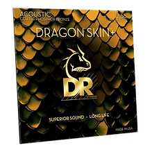 DR Strings Dragon Skin+ Phosphor Bronze Coated Acoustic Guitar Strings