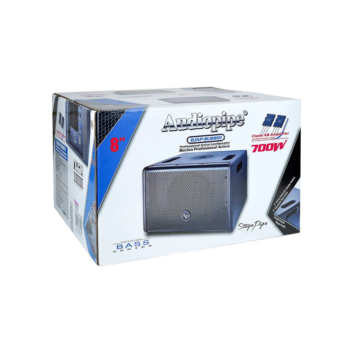 Audiopipe DJAP-SUB801   8" Professional   Active Loudspeaker