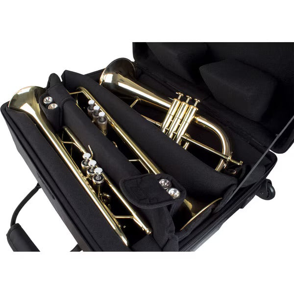 Protec Quad Horn Case With Wheels - IPAC