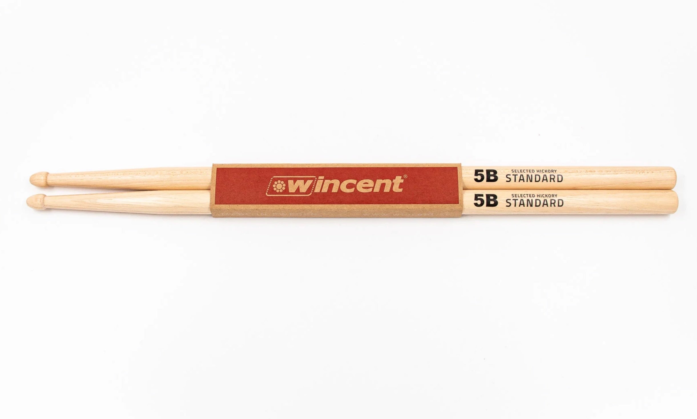 Wincent Hickory Drumsticks - 5B - Wood Tip