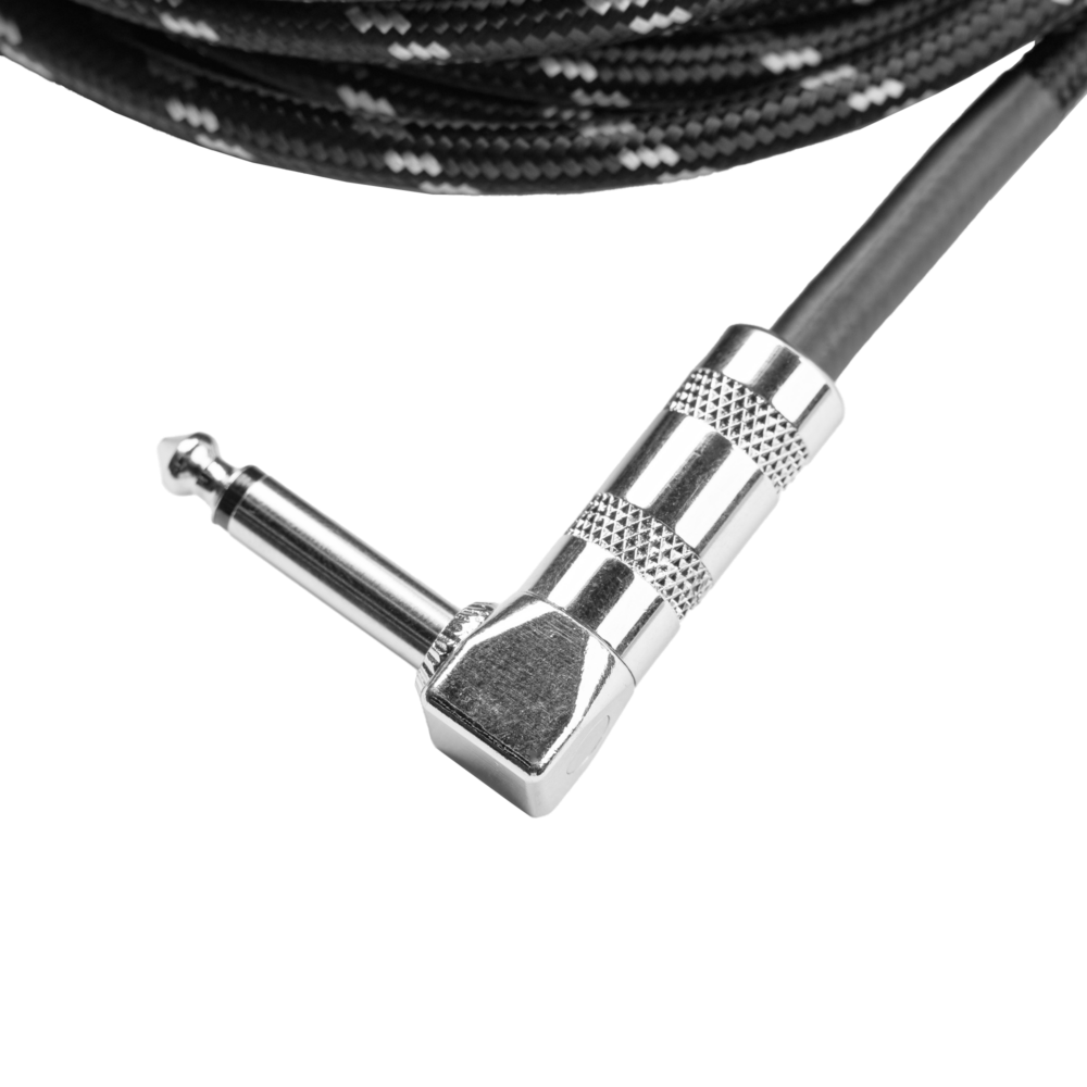 Gator Cableworks Backline Series Braided Instrument Cable Black/Gray, 10 foot