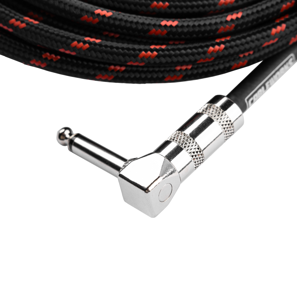 Gator Cableworks Backline Series Braided Instrument Cable Black/Red, 10 foot