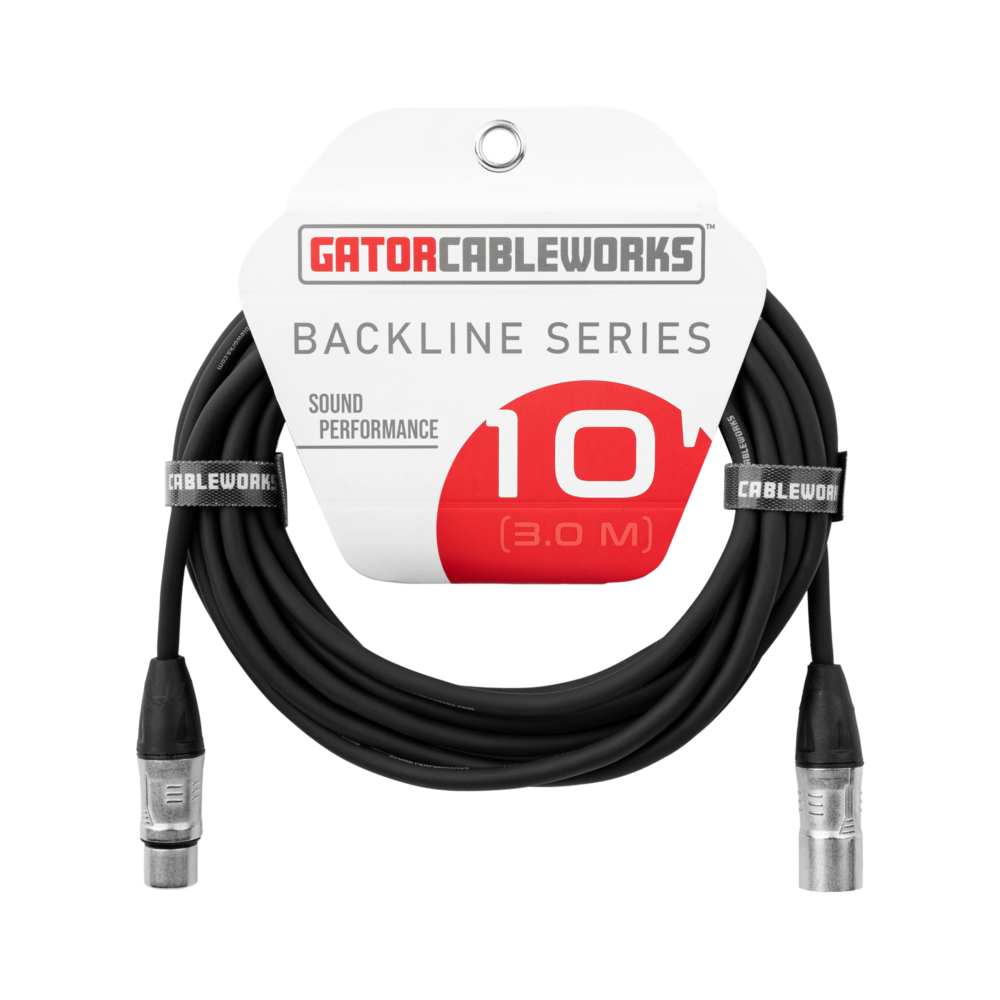 Gator Cableworks Backline Series Microphone Cable - 10 foot