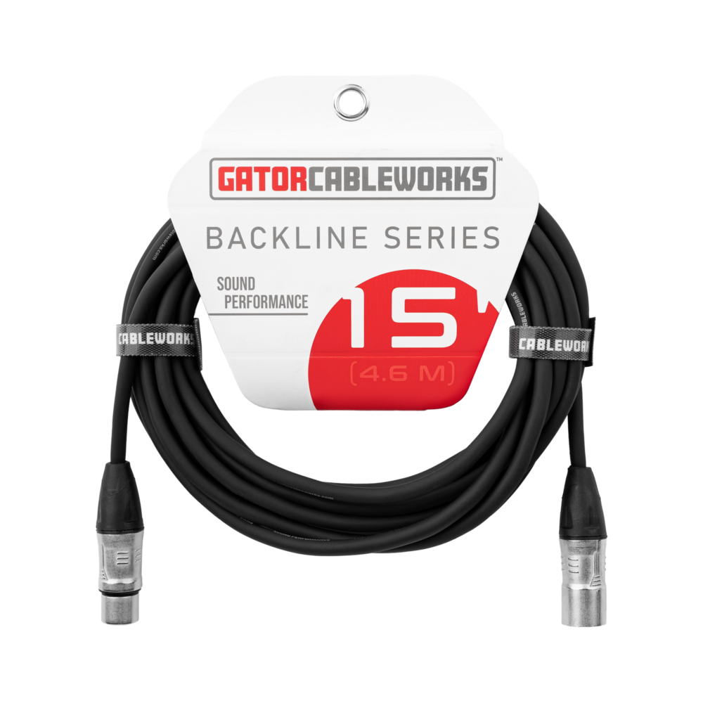 Gator Cableworks Backline Series Microphone Cable  15 foot