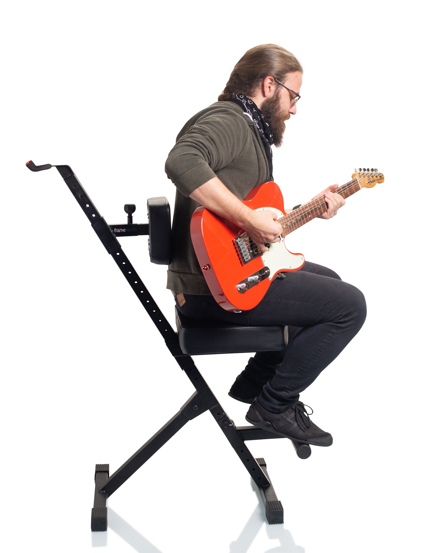 Gator Frameworks GFW-GTR-SEATDLX Deluxe Guitar Seat with Single Hanging Guitar Stand