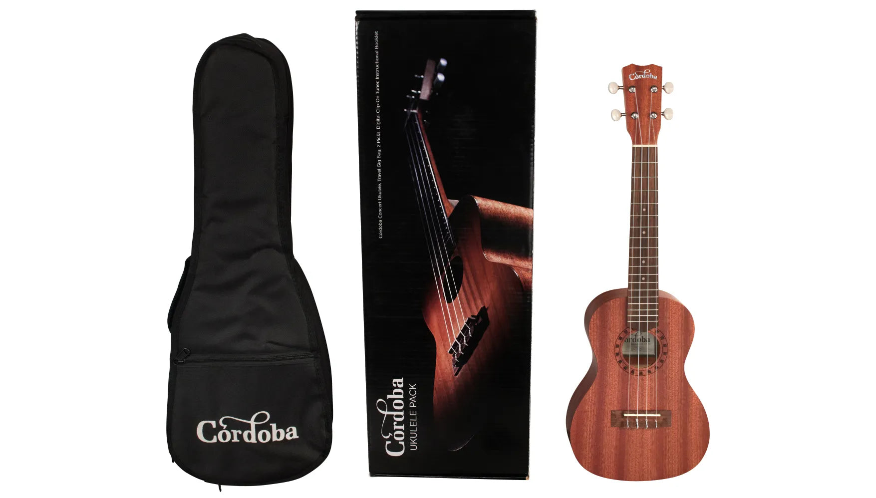 Cordoba UP100 Ukulele Pack - Natural