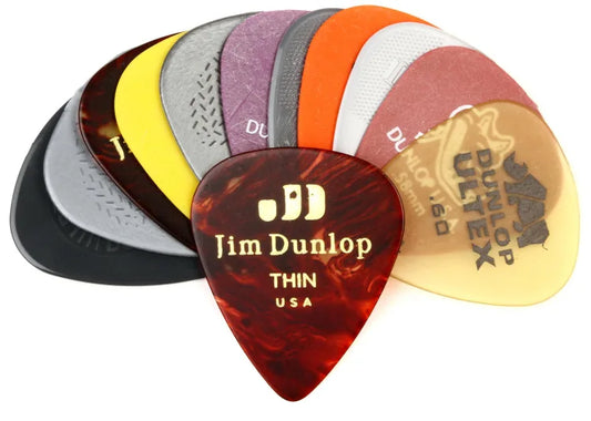 Dunlop Guitar Pick Variety Pack - .58mm-.73mm, Assorted Colors, 12-pack