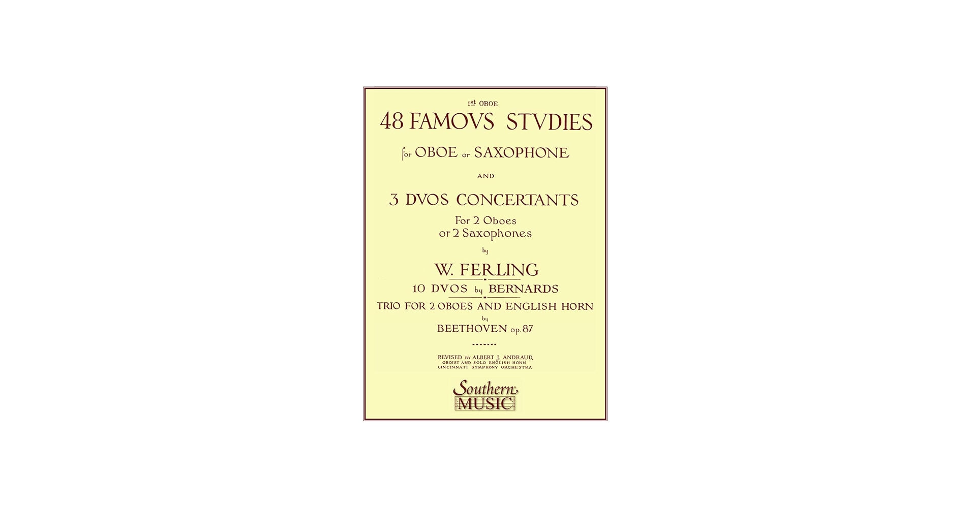 48 Famous Studies for Oboe or Saxophone