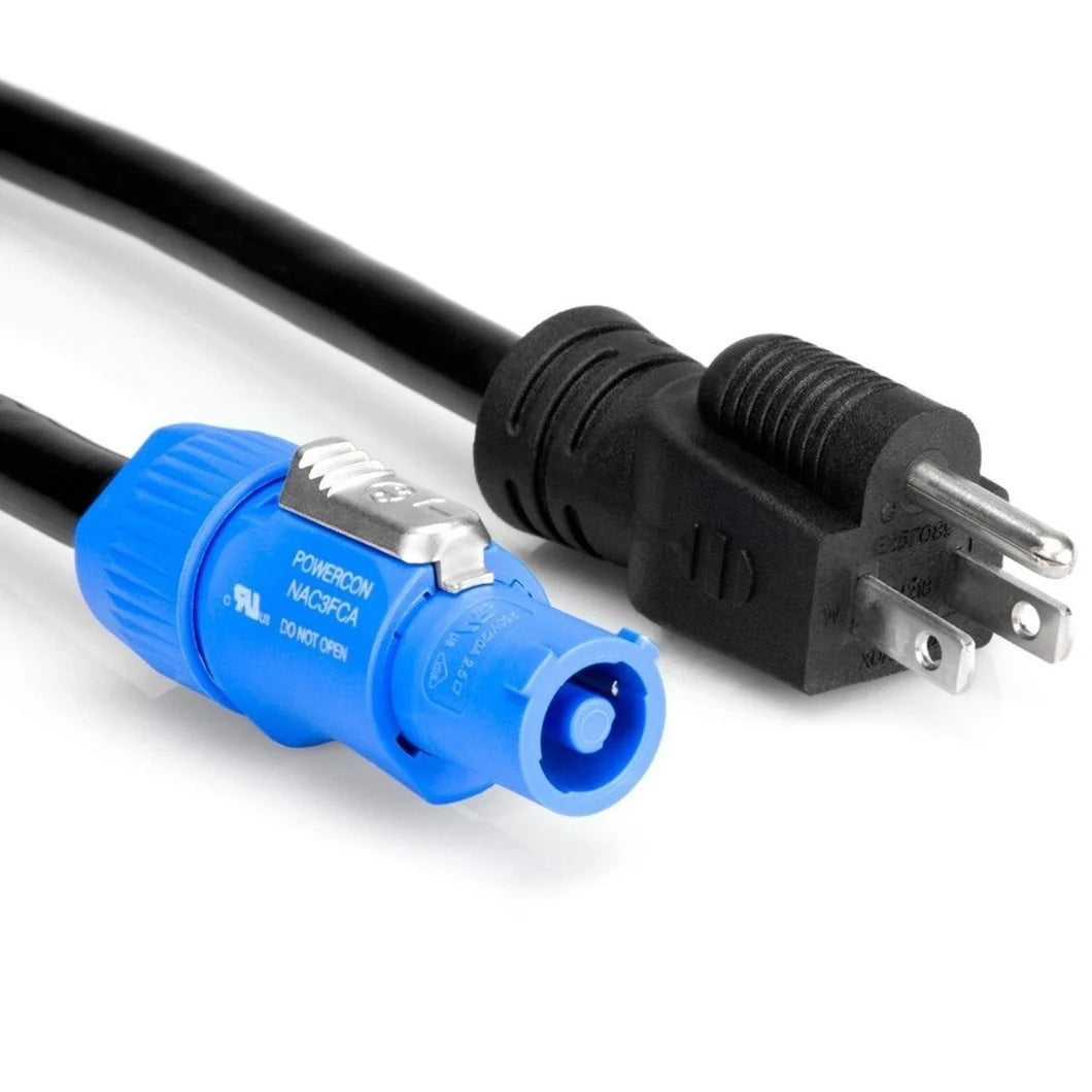 Hosa NEMA 5-15P to Neutrik powerCON NAC3FCA Power Cord - 10 foot