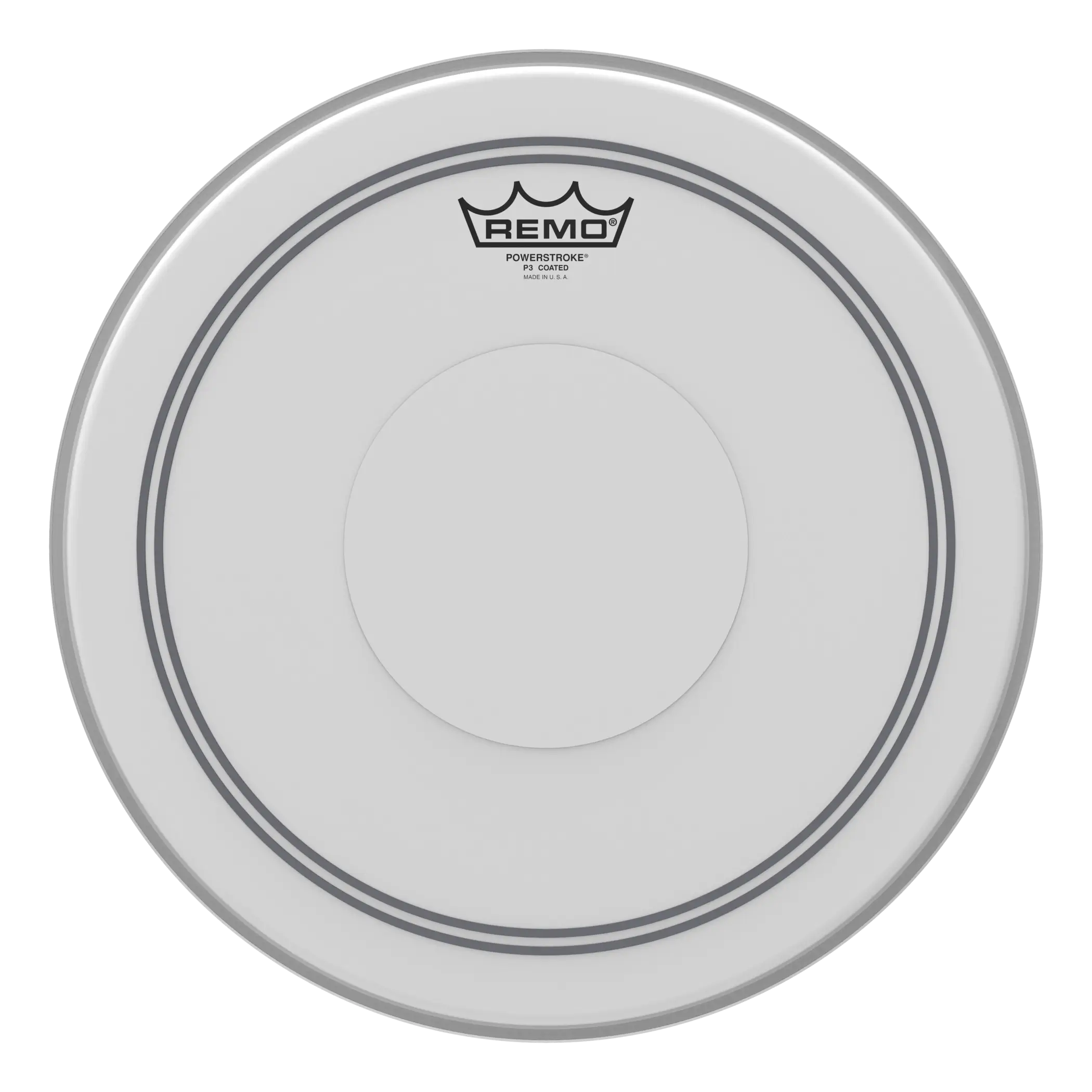 REMO Powerstroke P3 Coated Batter Drumhead with Clear Dot