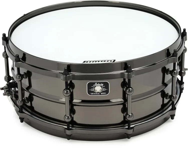 Ludwig Universal Black Brass Snare Drum - 5.5 inches x 14 inches, Gloss