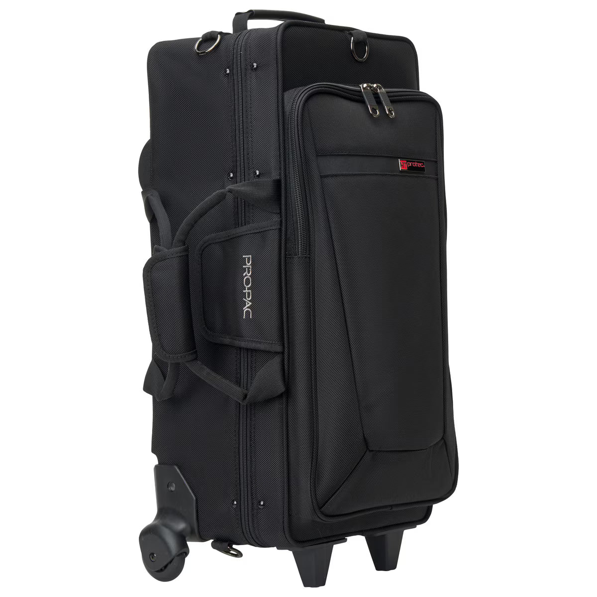 PROTEC Double Horn Case with Wheels- IPAC Series