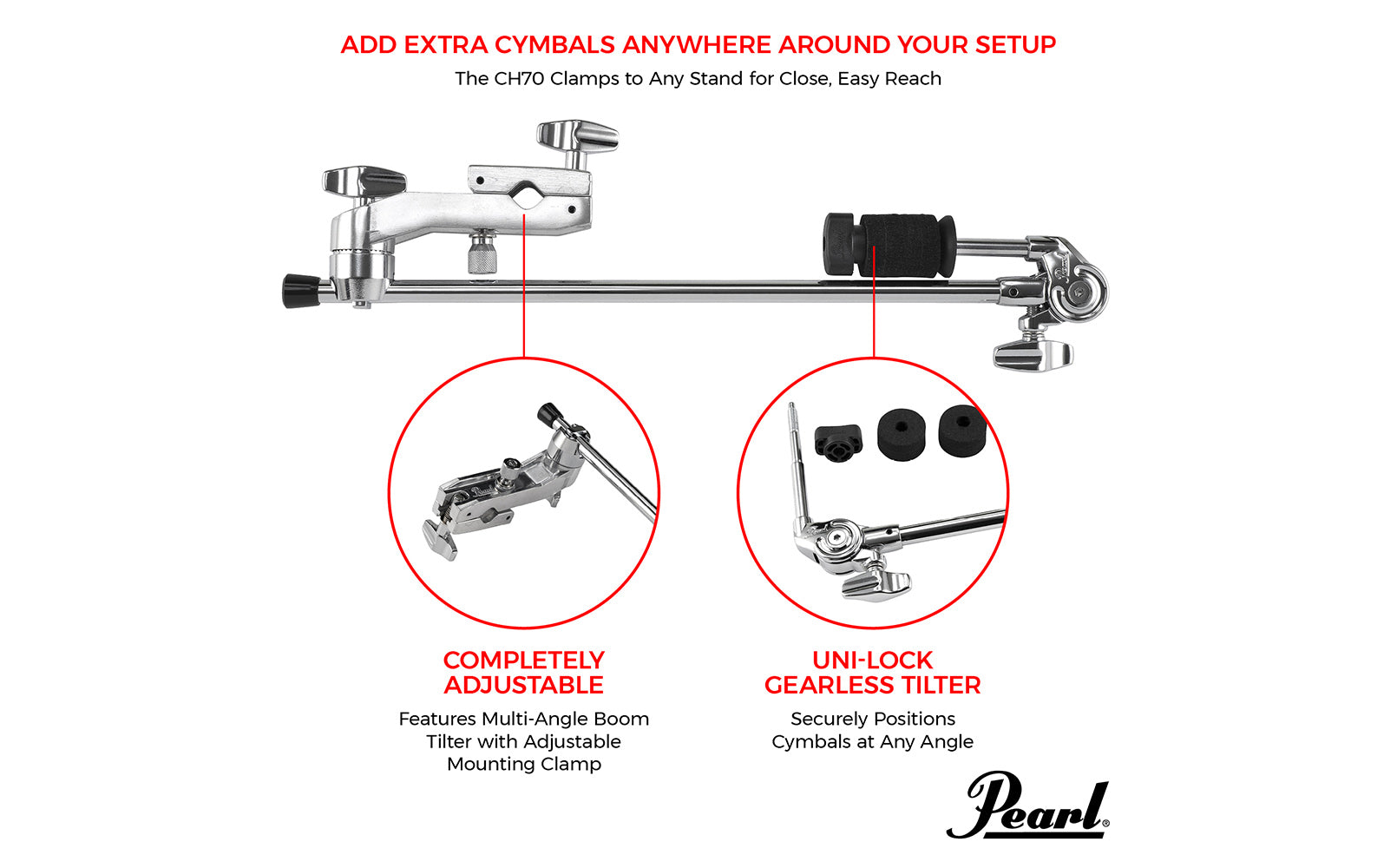 Pearl CH70 Boom Arm Cymbal Holder