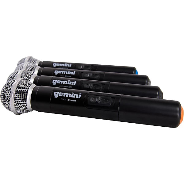 Gemini UHF-04M 4-Channel Wireless Handheld Microphone System