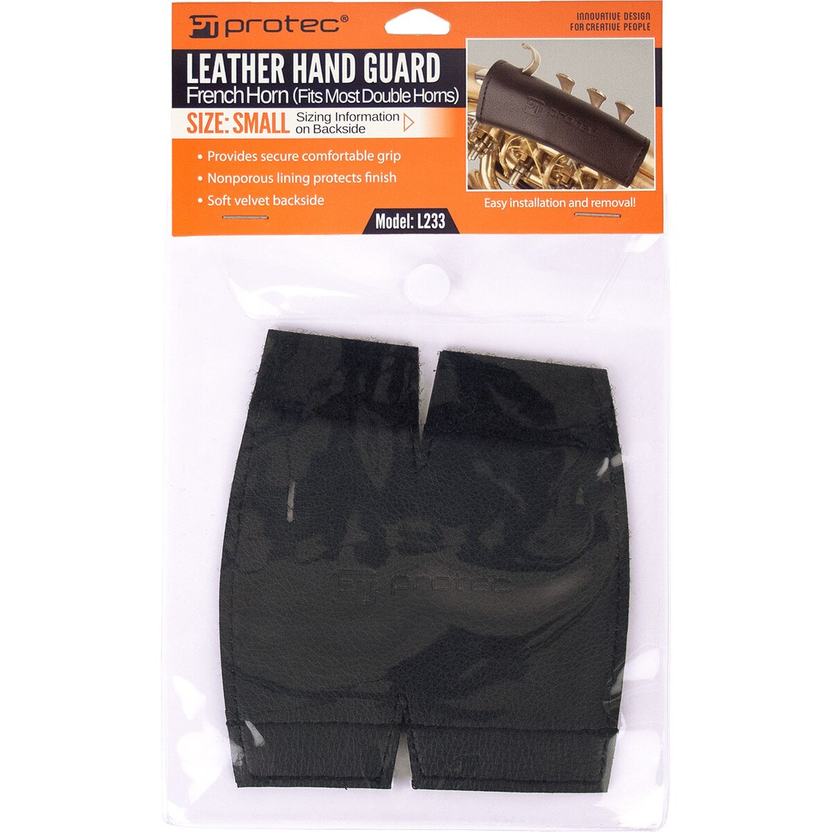 Protec French Horn Hand Guard - Leather, Size Smaller
