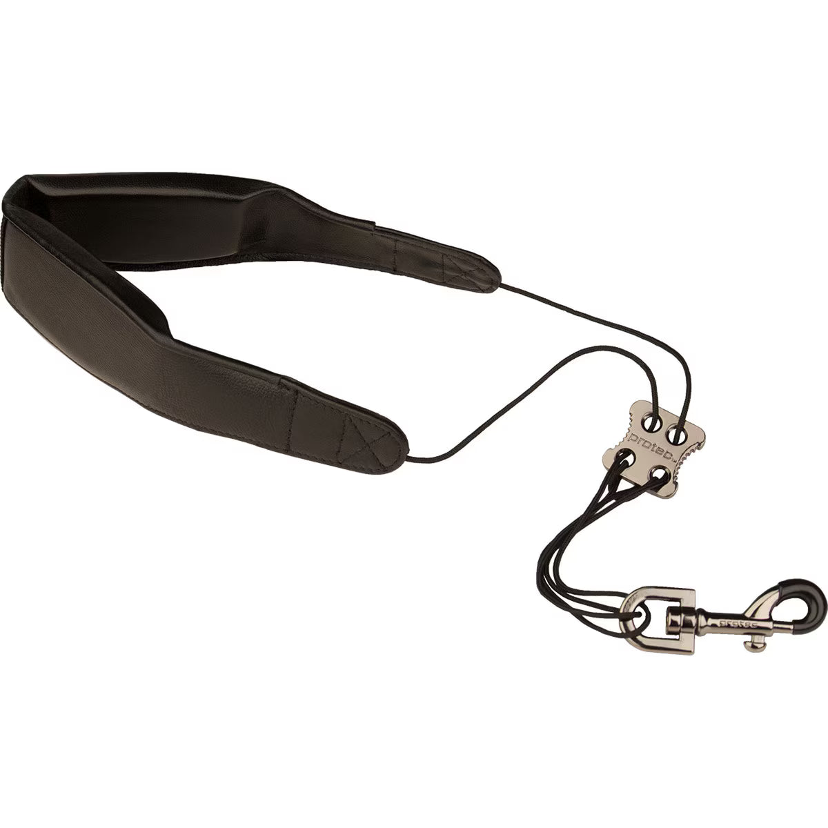 Protec Saxophone Neck Strap - Less Stress Leather, Metal Snap, Size 24" Tall
