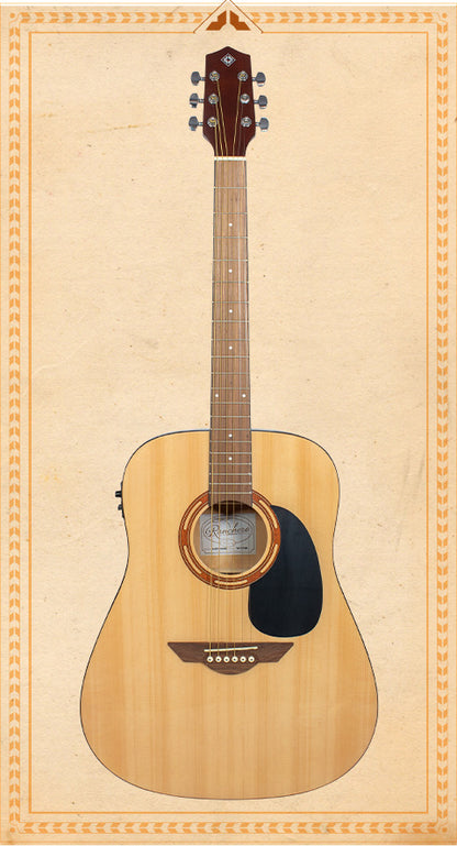 H. Jimenez LGR100SE Ranchero Series Full Size Steel String Guitar with Pickup