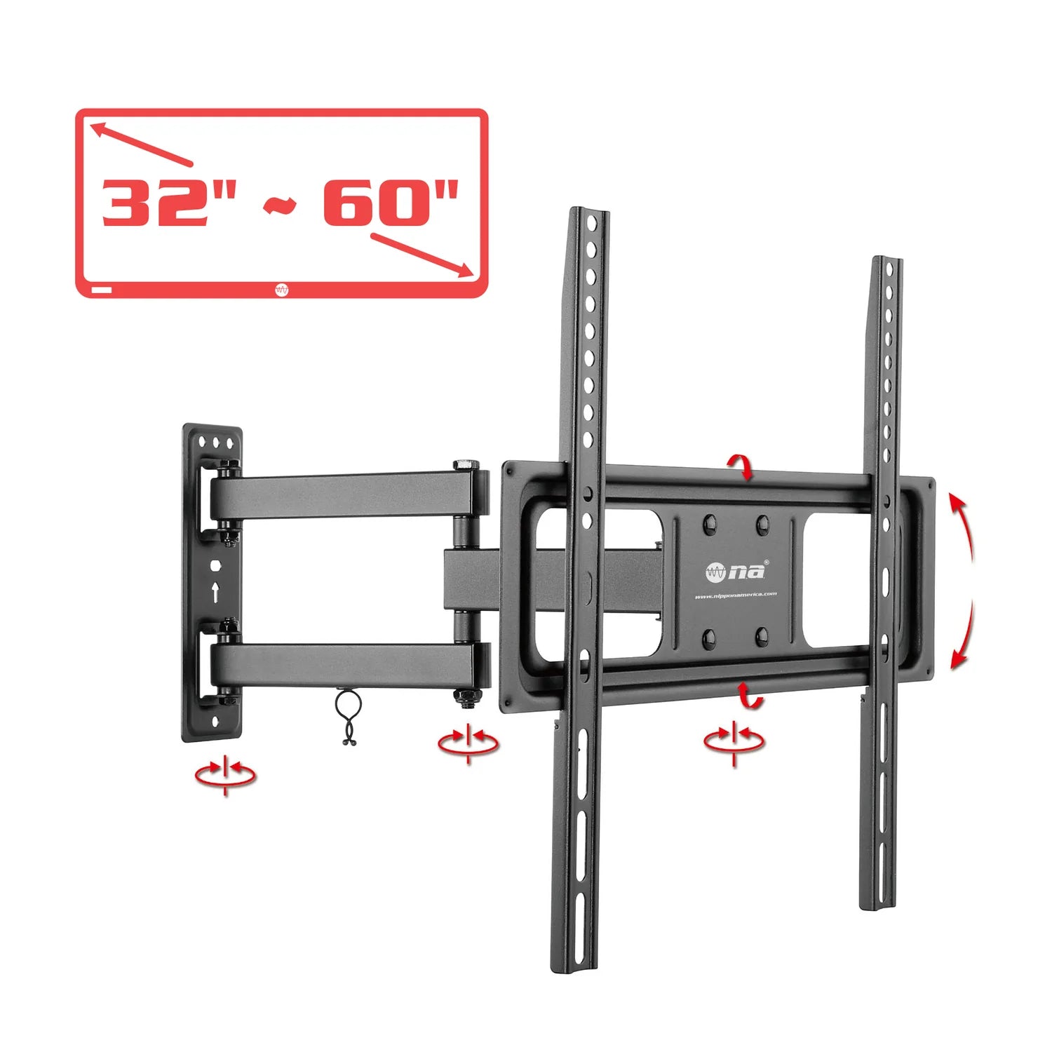 Nippon America 32" ~ 60" Full Motion TV LCD/LED Wall Mount
