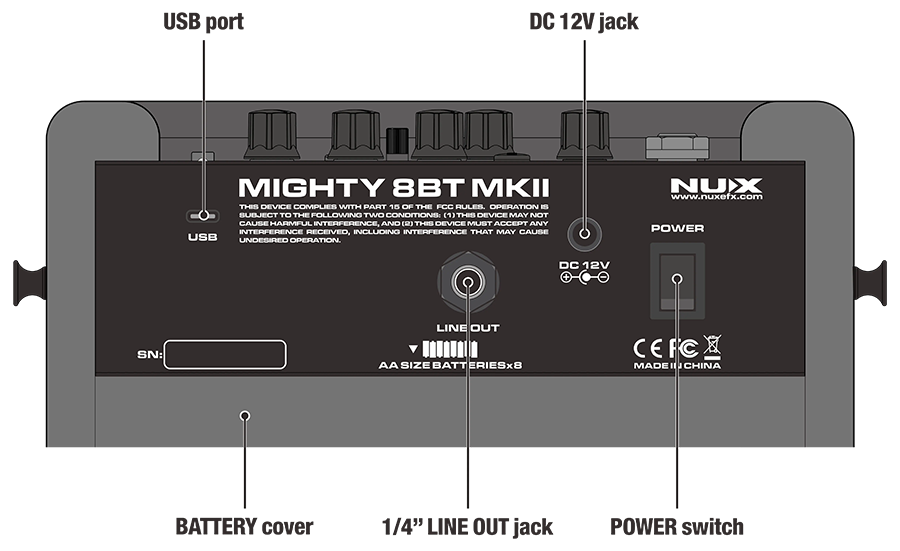 NUX Mighty 8BT MKII 8-watt Portable Modeling Amp