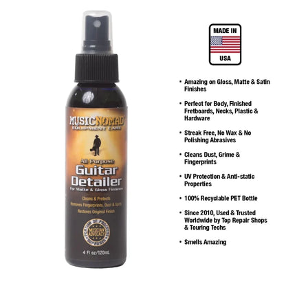 MusicNomad Guitar Detailer for Matte and Gloss Finishes - 4-oz. Bottle
