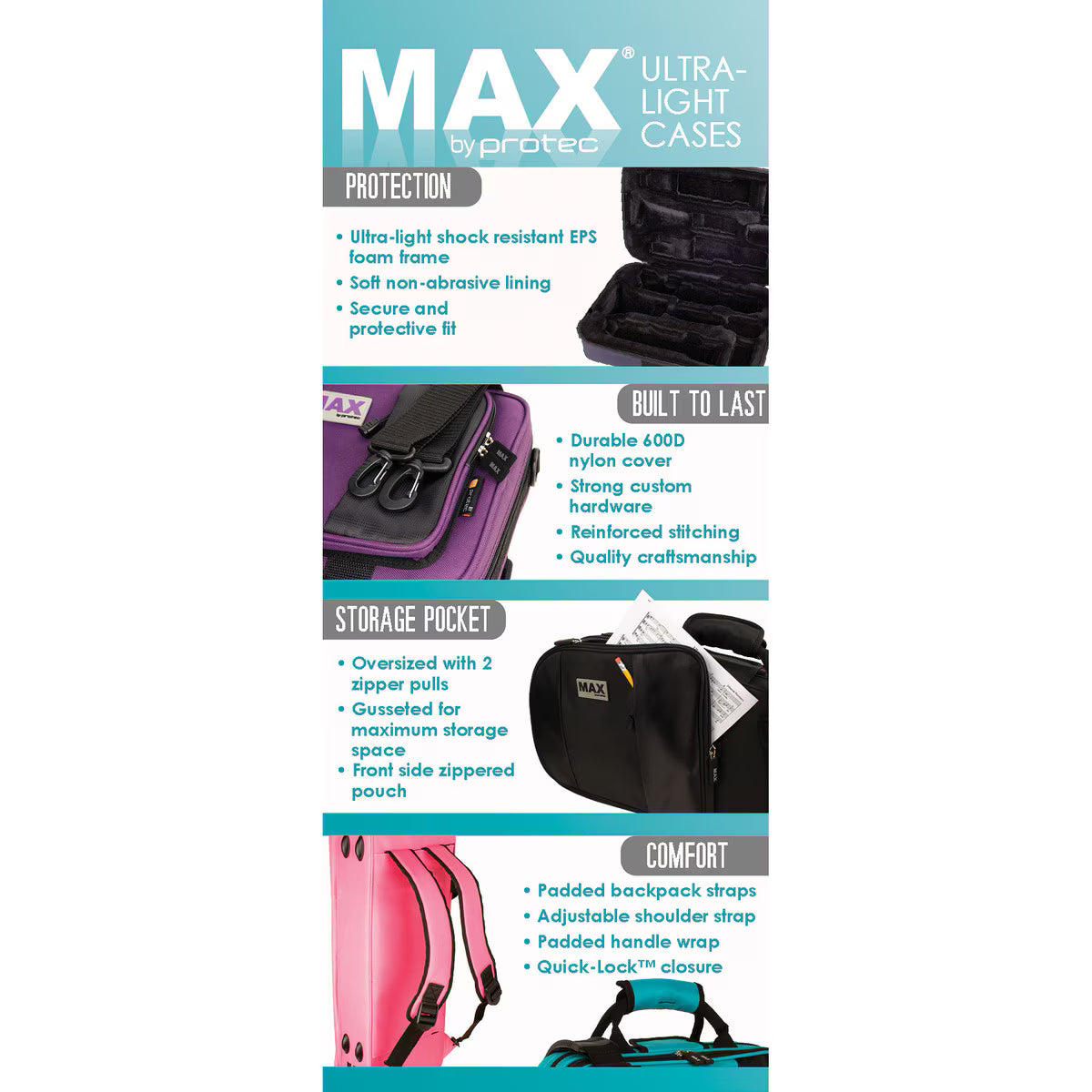 Protec Tenor Saxophone Case - MAX, Contoured