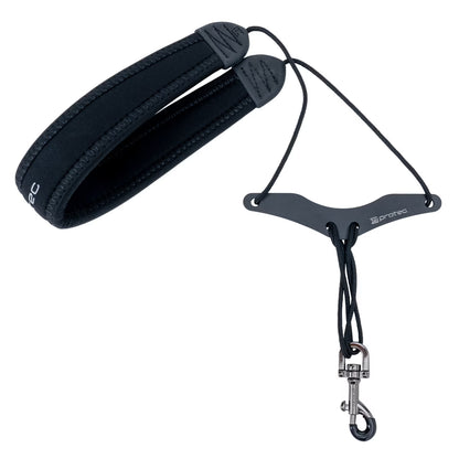Protec Saxophone Neck Strap - Neoprene, Comfort Bar, Size 22" Regular (Black)