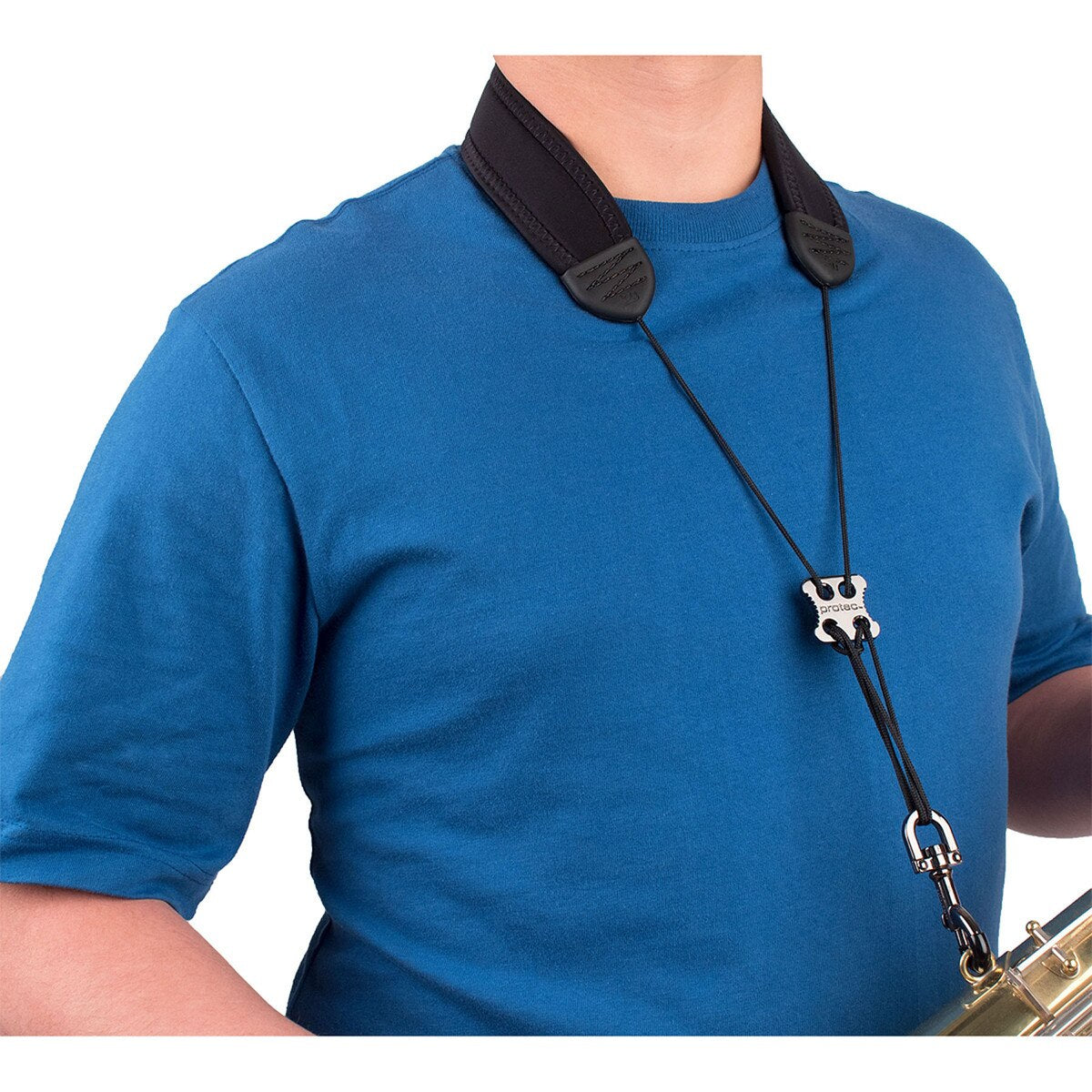 Saxophone Neck Strap - Neoprene, Metal Snap, Strong Cord, Size 24" Tall