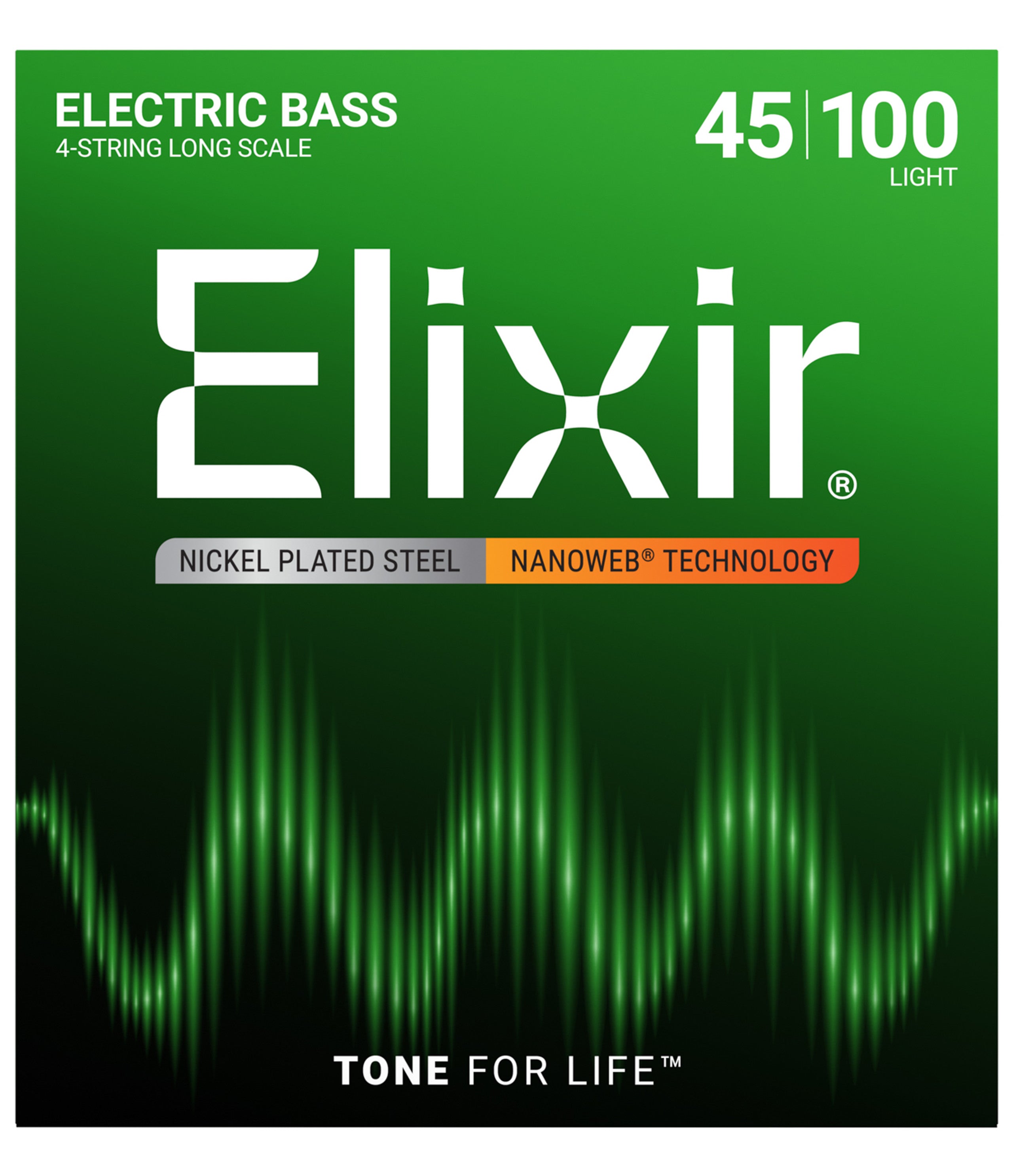 NICKEL-PLATED STEEL ELECTRIC BASS STRINGS WITH NANOWEB TECHNOLOGY