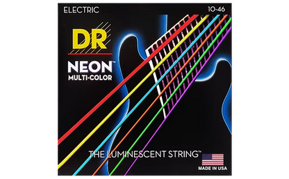 DR Strings Hi-Def Neon Multi-Color K3 Coated Electric Guitar Strings