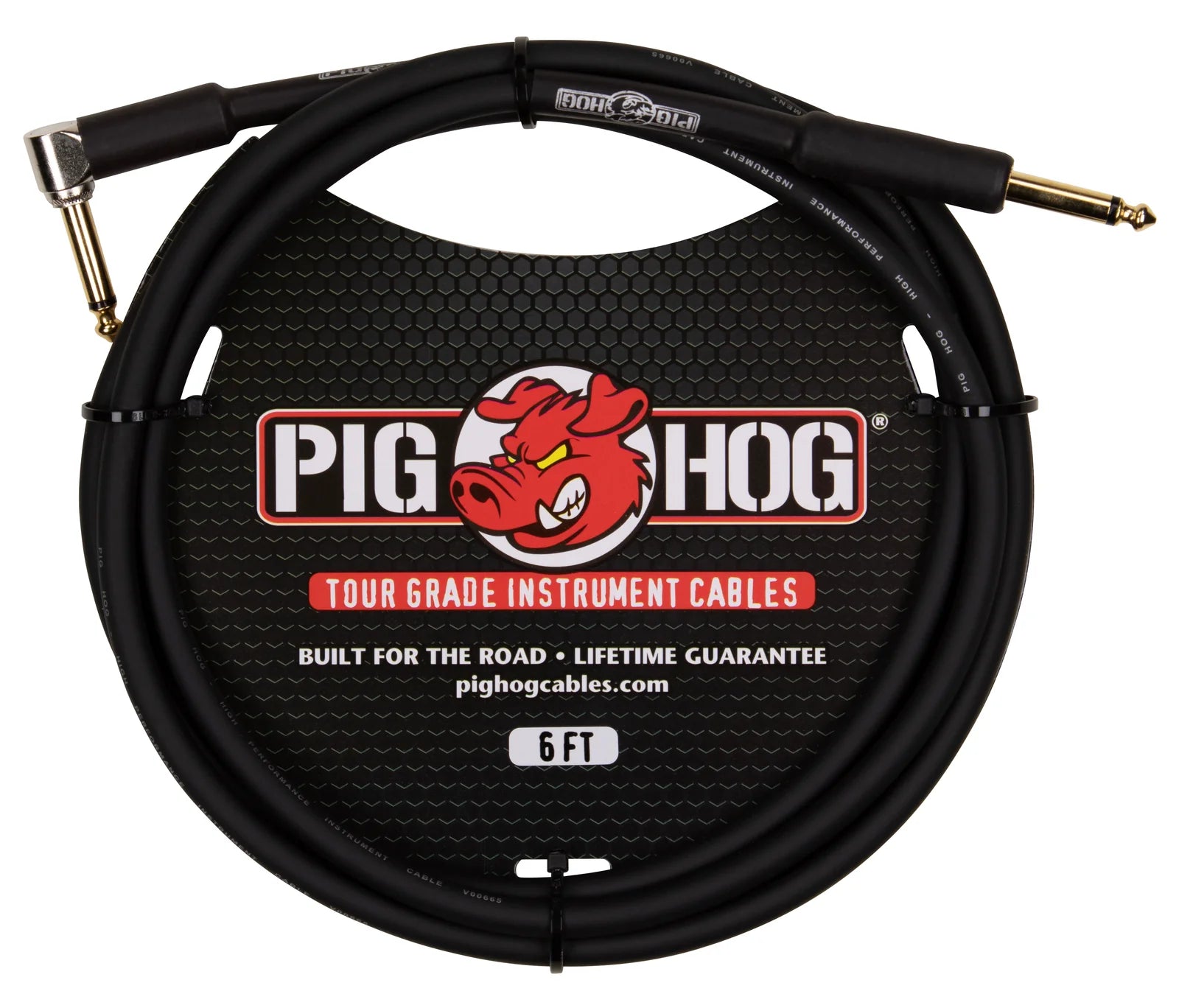 PIG HOG 6" 1/4-1/4 RIGHT ANGLE 8MM INST. CABLE