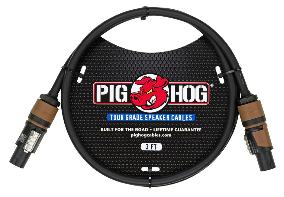 Pig Hog Speaker Cable, (14 gauge wire), Speakon to Speakon