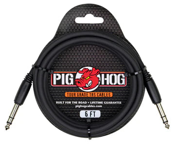 PTRS06 Pig Hog 6ft 1/4" TRS - 1/4" TRS Cable