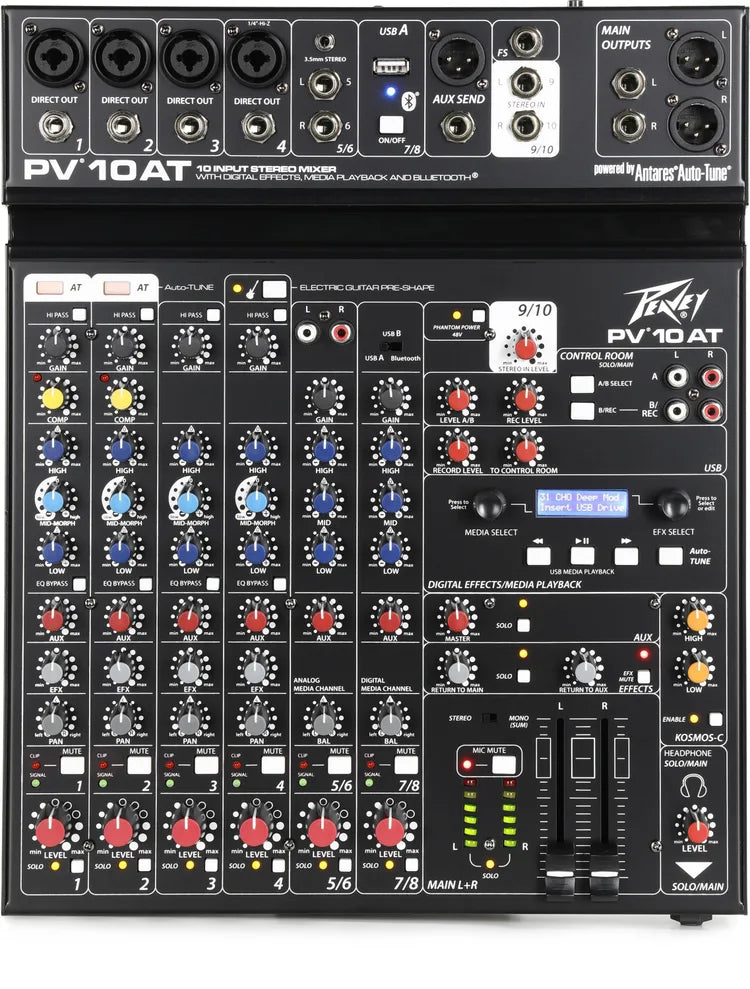 Peavey PV 10 AT Mixer with Auto-Tune and Bluetooth