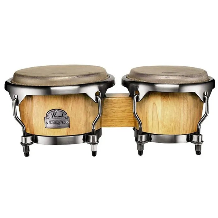 Pearl Primero Pro Wood Bongos - 7" And 8.5"  in #511 Natural Clear Lacquer.