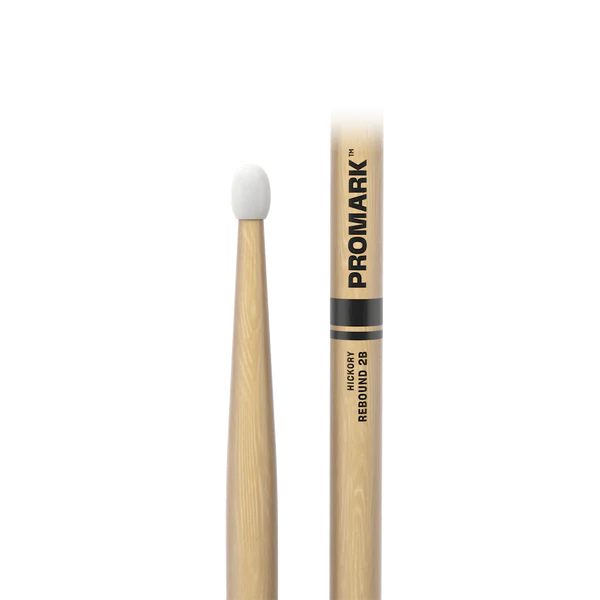 Promark Hickory Rebound 2B Nylon Tip Laquered Hickory