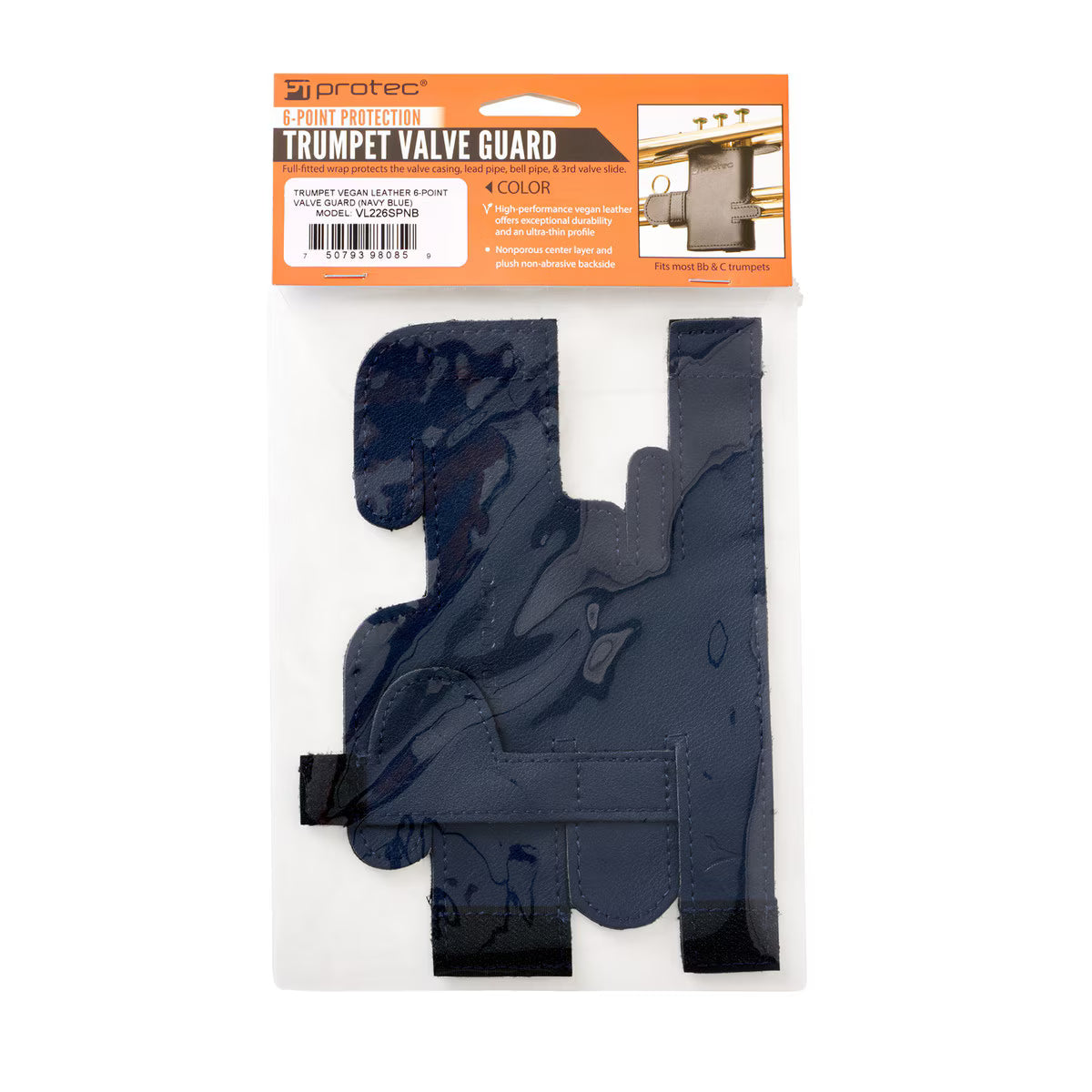 Protec Trumpet Valve Guard - Leatherette, 6-Point