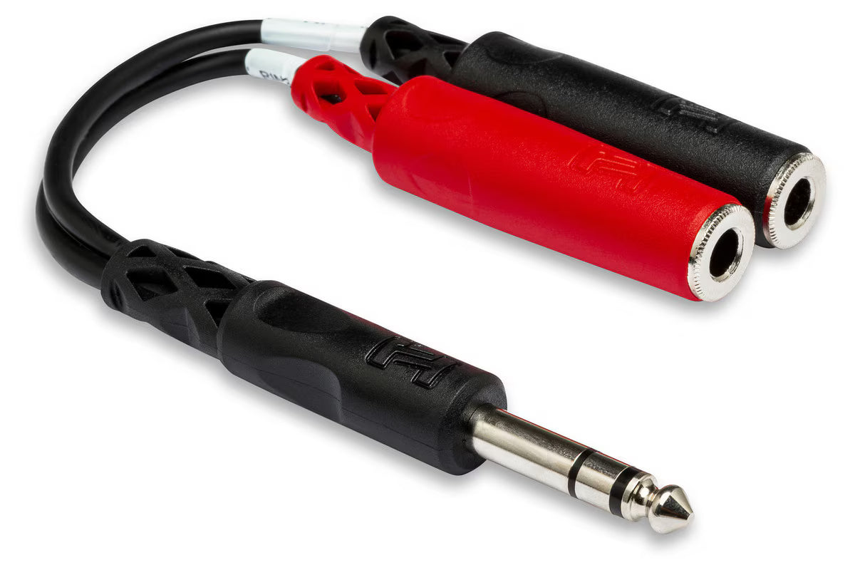 HOSA Stereo Breakout, 1/4 in TRS to Dual 1/4 in TSF