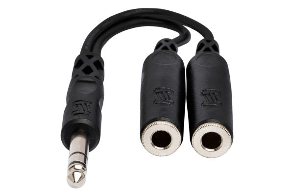 HOSA Y Cable 1/4 in TRS to Dual 1/4 in TRSF