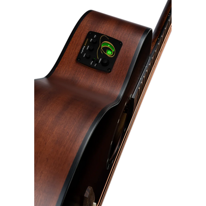 Ortega Acoustic Bass Deep Series 7 4-String Medium Scale Bass Spruce/ Mahogany Bourbon Fade - D7CE-BFT-4