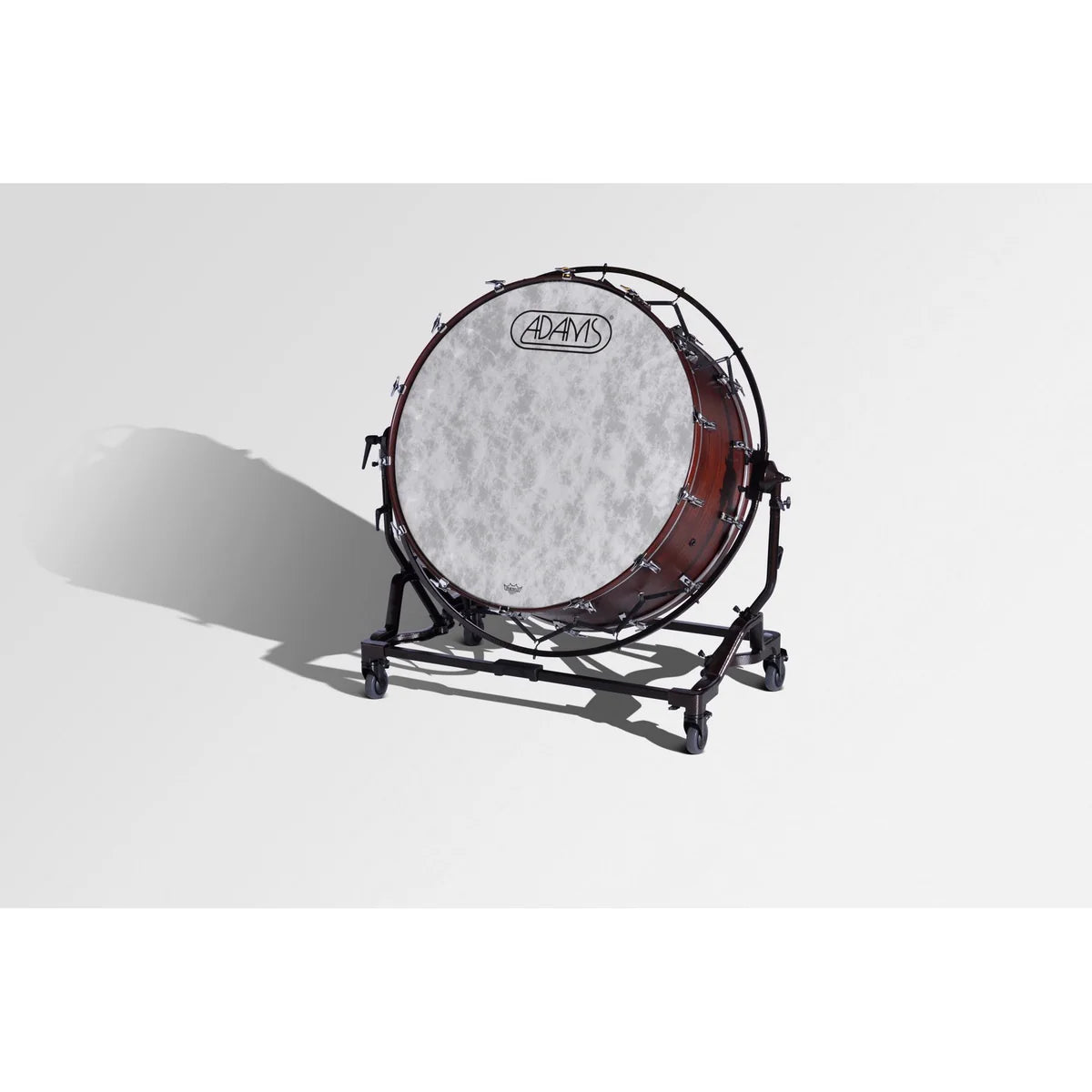 Adams Mahogany Concert Bass Drum with Field Frame Suspended Stand