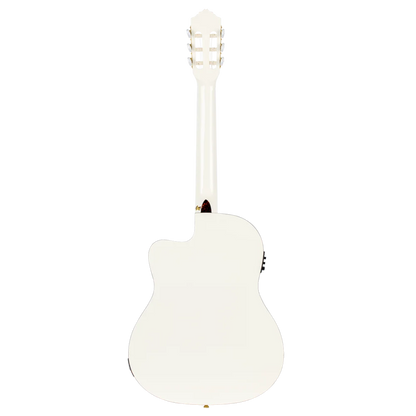 Ortega Family Series Pro Full Size Guitar Solid Spruce/ Mahogany White - RCE145WH