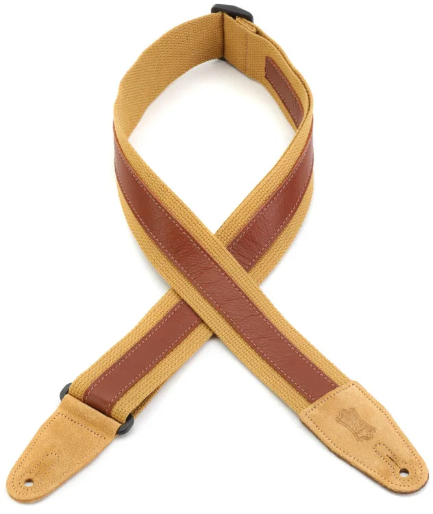Levy's MC2CG 2-inch Cotton Combo Guitar Strap Tan