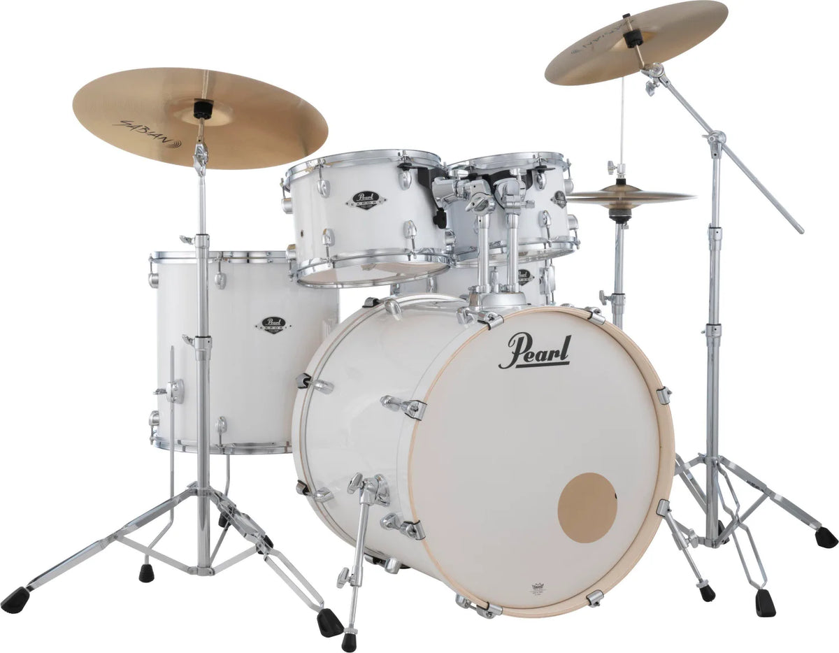 Pearl Export EXX725SNPX/C33 5-piece Drum Set with Snare Drum and Sabian PX Cymbals - Pure White