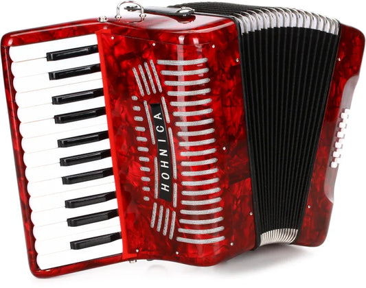 Hohnica 1303 12 Bass Piano Accordion - Pearl Red