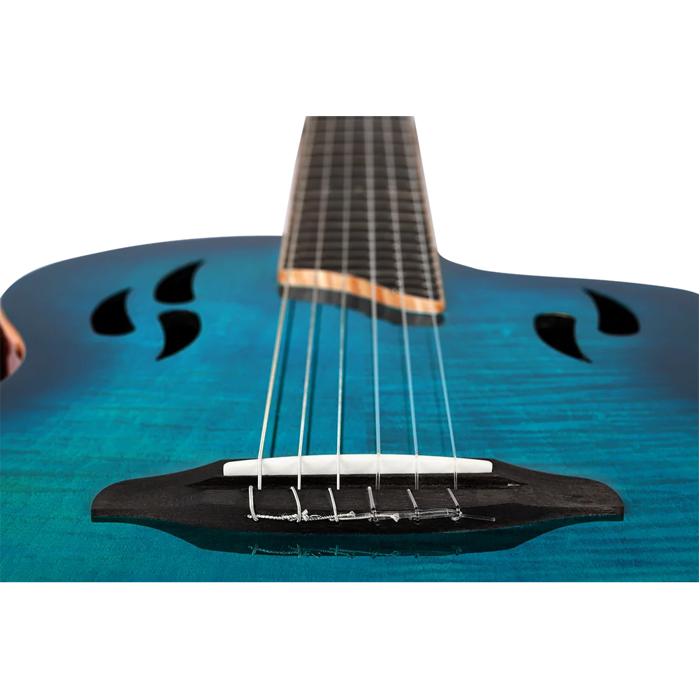 ORTEGA Tour Player Series Full Size Guitar Solid Okoume/ Flamed Maple Blue