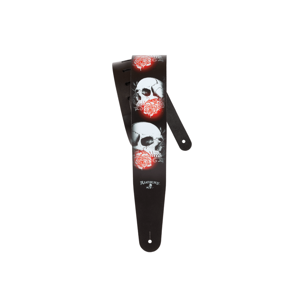 D'addario Alchemy Leather Guitar Strap Definitely Dead