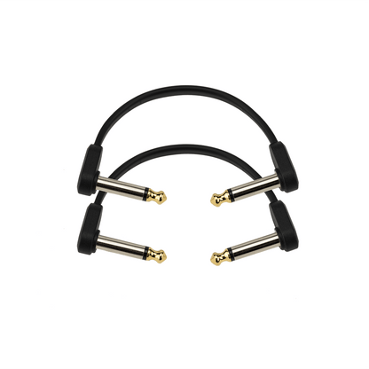 D'Addario Right Angle to Right Angle Flat Patch Cable (Twin-pack)