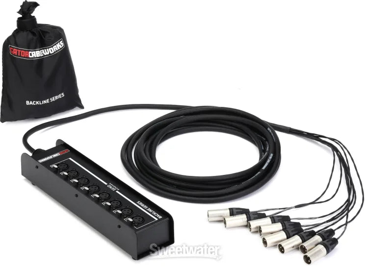 Gator Cableworks Backline Series 8-channel Drop Snake 25 foot